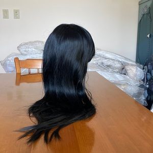 Black long length wig Cosplay anime dancer Halloween